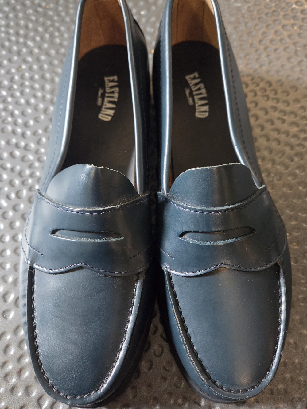 Eastland Navy Blue Leather Penny Loafers - Women's (8W)